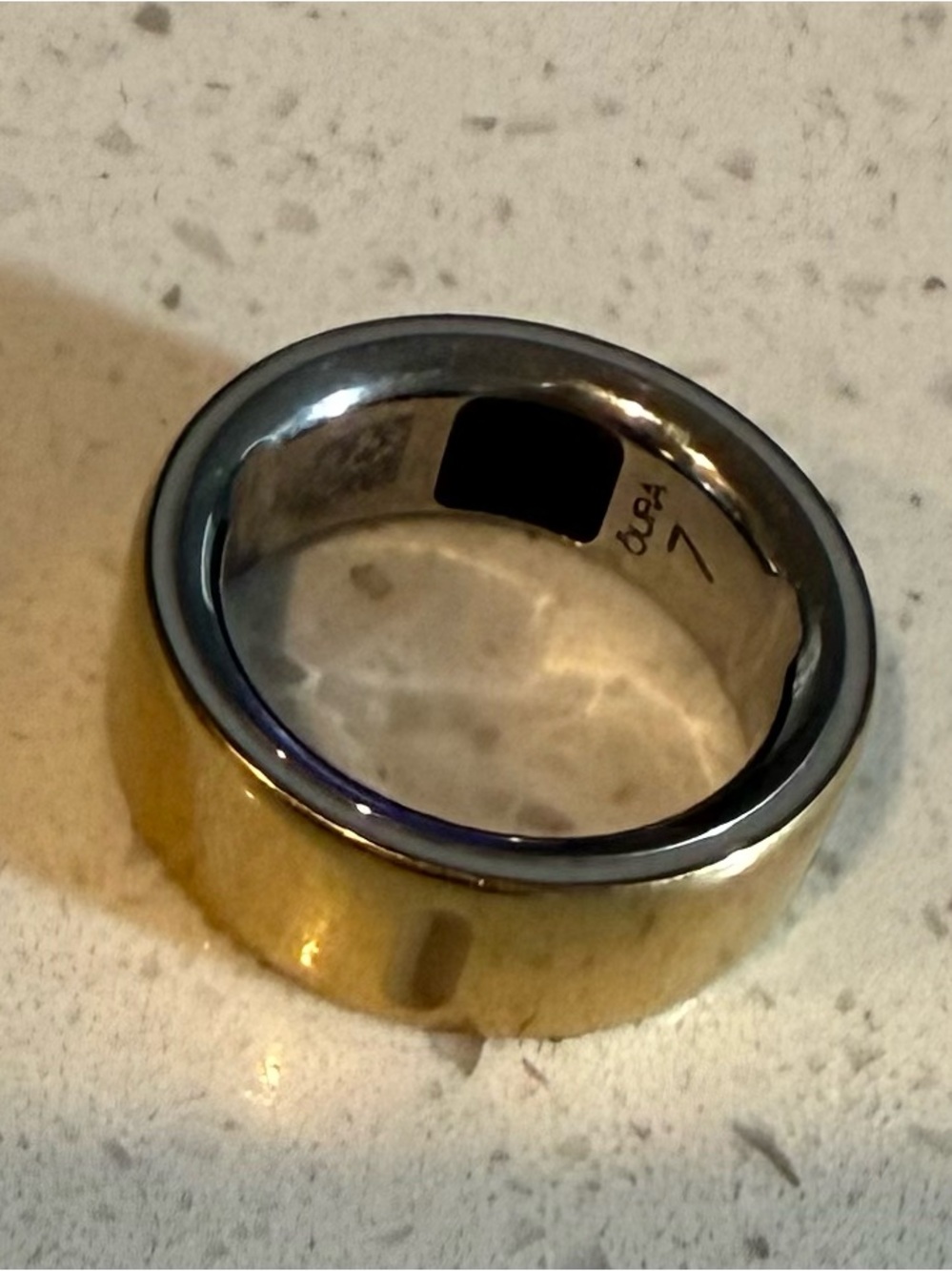 Oura Two-Tone Gold and Silver Wide Band Ring